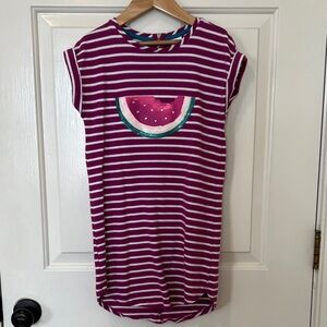 Gymboree Watermelon Jewel Magenta and White Striped Dress